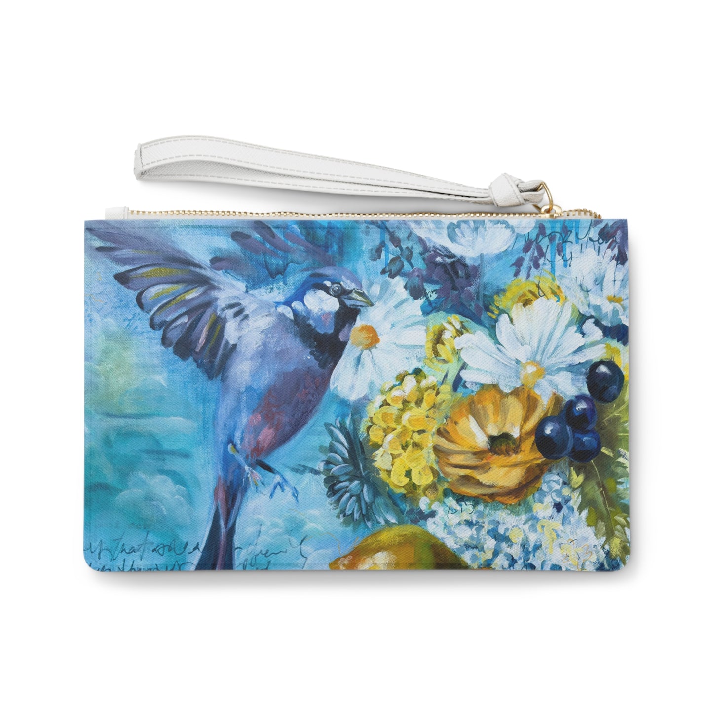 Bird and Fruit Clutch Bag