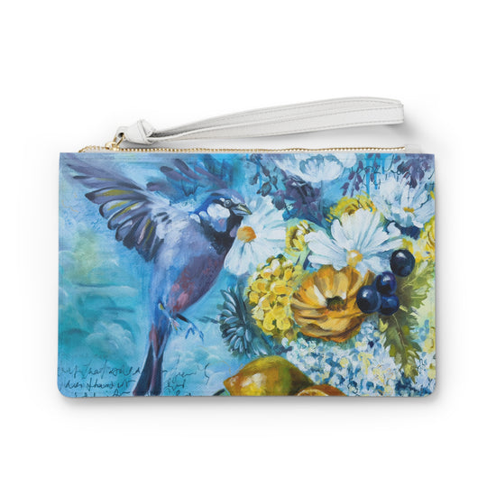 Bird and Fruit Clutch Bag